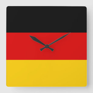 Horloge Carrée Drapeau de l'Allemagne - Deutschland