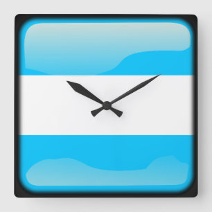 Horloge Carrée Drapeau de l'Argentine