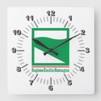 Horloge Carrée Drapeau de l'Émilie-Romagne (Italie)