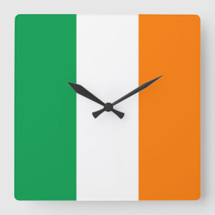 Horloge Carrée Drapeau de l'Irlande