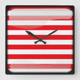 Horloge Carrée Drapeau de Malaisie
