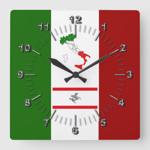 Horloge Carrée Drapeau de Toscane (Italie)