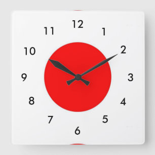 Horloge Carrée Drapeau du Japon