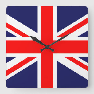 Horloge Carrée Drapeau Union Jack - UK