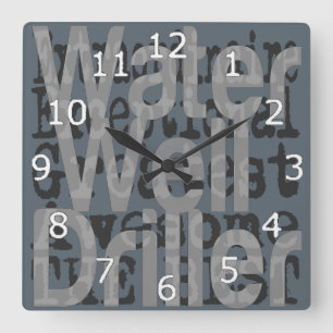 Horloge Carrée Drave de puits Extraordinaire