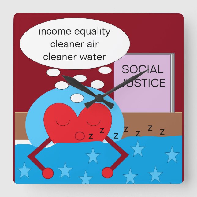 Horloge Carrée Dream of a Better World : (Recto)