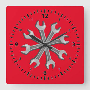 Horloge Carrée Dreaming Wrenches