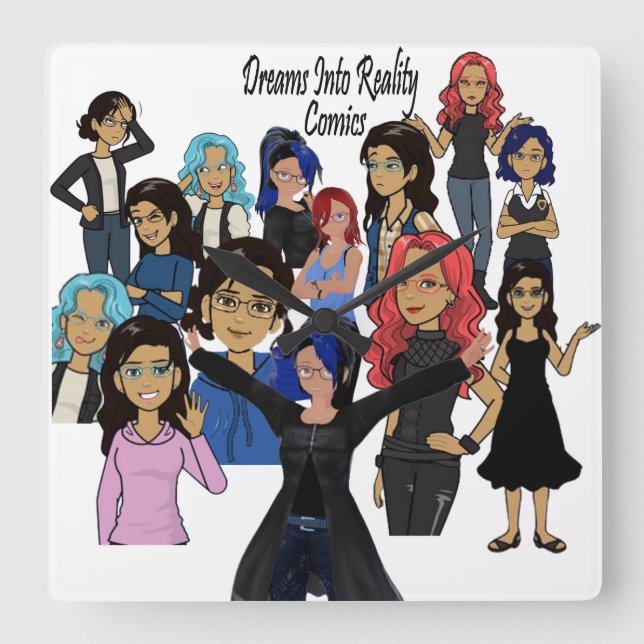 Horloge Carrée DreamsIntoRealityComics Ashlyn Tempest Couverture  (Recto)