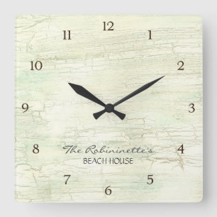 Horloge Carrée Driftwood Ocean Beach House Plage Côtier