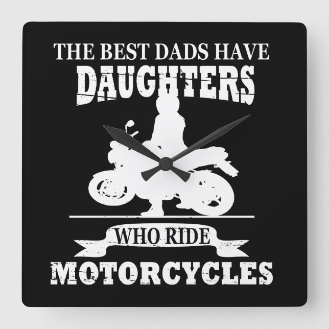 Horloge Carrée Drôle cadeaux de fête des pères (Recto)