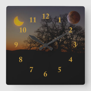 Horloge Carrée Dual Eclipse Wall Clock