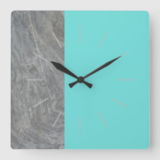 Horloge Carrée DUET | marbre et toute couleur