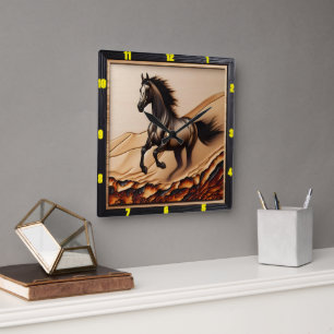 Horloge Carrée Dune Sprint : Charred Wood Arabian Spirit