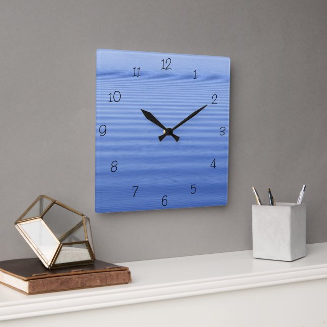 Horloge Carrée Eau bleue (Bureau)