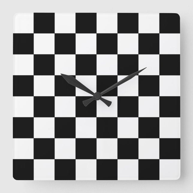 Horloge Carrée Échecboard (Recto)