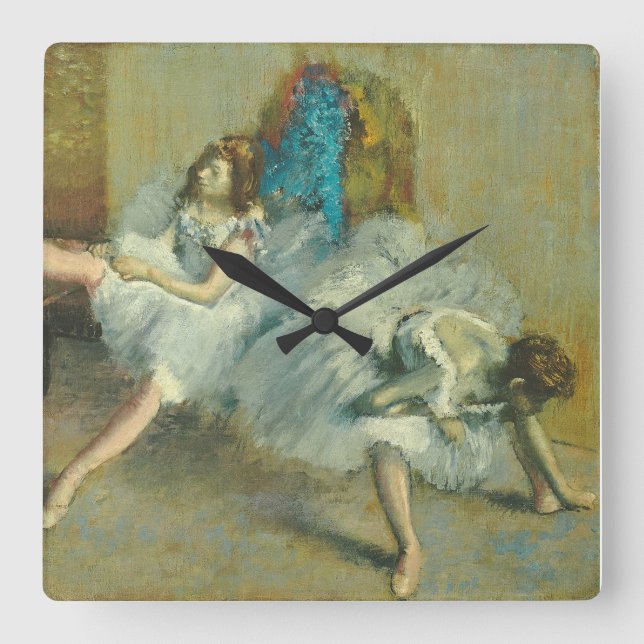 Horloge Carrée Edgar Degas | Avant le Ballet, 1890-1892 (Recto)
