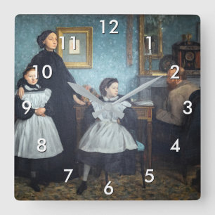 Horloge Carrée Edgar Degas - La famille Bellelli