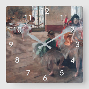 Horloge Carrée Edgar Degas - La répétition