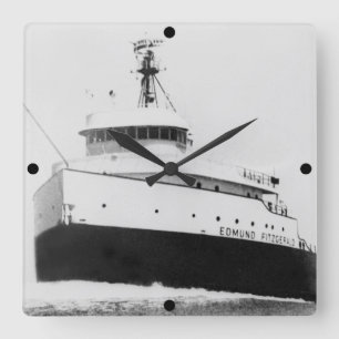 Horloge Carrée Edmund Fitzgerald Vintage Gales of novembre
