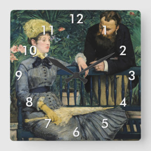 Horloge Carrée Edouard Manet - Dans la serre