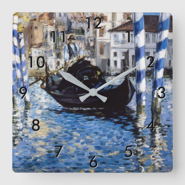 Horloge Carrée Edouard Manet - Grand Canal, Venise (Recto)