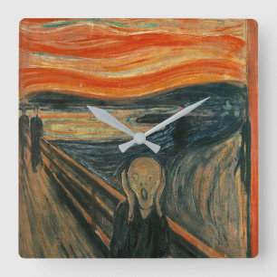 Horloge Carrée Edvard Munch Peinture The Scream (Skrik) 1893