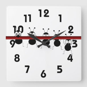 Horloge Carrée Eeks Wall Clock