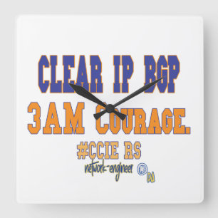 Horloge Carrée Effacer IP BGP - 3AM Courage