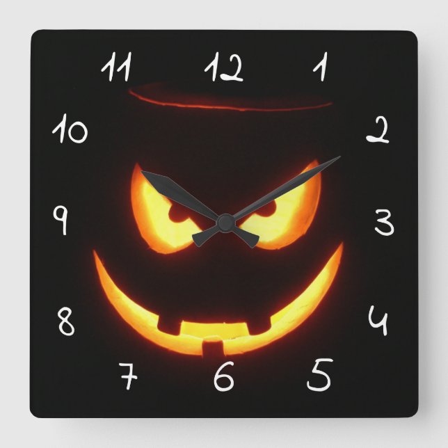 Horloge Carrée effrayant Halloween (Recto)