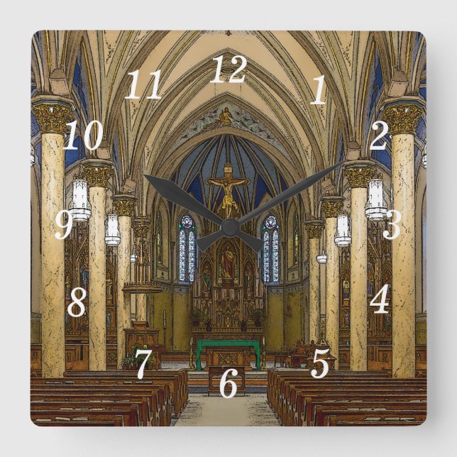 Horloge Carrée Église catholique Saint-Pierre (Recto)
