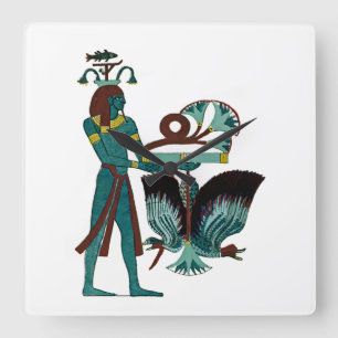 Horloge Carrée Egyptien Ornamnet #5 chez Emporio Moffa