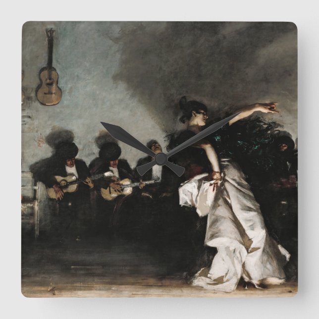 Horloge Carrée El Jaleo, 1882 par John Singer Sargent (Recto)