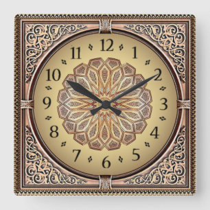 Horloge Carrée Élégant Art Déco
