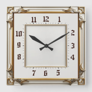 Horloge Carrée Élégant Art Déco