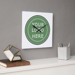 Horloge Carrée Élégant, contemporain, poli et personnalisable.