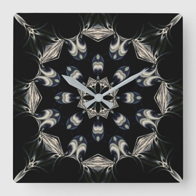 Horloge Carrée Elégant Mandala (Recto)