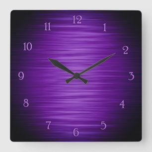 Horloge Carrée Elegant purple shaded wall clock
