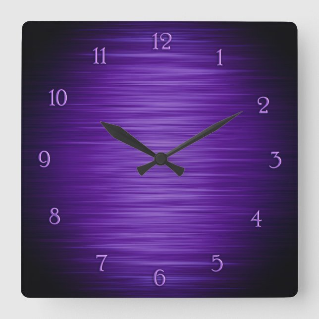 Horloge Carrée Elegant purple shaded wall clock (Recto)