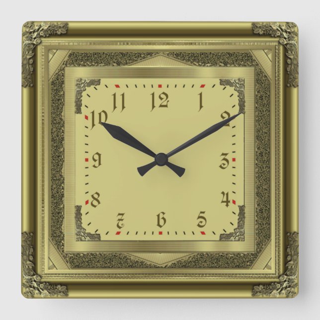 Horloge Carrée Elegant vintage (Recto)