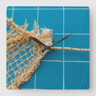 Horloge Carrée Élégante Piscine