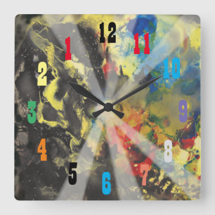 Horloge Carrée Émergence de la lumière et de l'horloge         