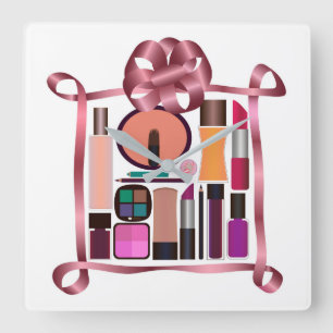 Horloge Carrée Ensemble de cosmétiques