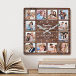 Horloge Carrée Ensemble Nous Avons Tout Citer Famille Photo Rusti<br><div class="desc">Créez facilement votre propre horloge murale rustique personnalisée en planches de bois style ferme avec vos photos personnalisées. Le design comporte également une belle citation manuscrite : "Ensemble nous avons tout". Pour obtenir de meilleurs résultats, recadrez les images vers le carré - avec le point de mire au centre -...</div>