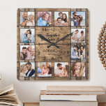 Horloge Carrée Ensemble Nous Avons Tout La Famille Photo Baril En<br><div class="desc">Créez facilement votre propre horloge murale arrière - plan en baril de bois rustique personnalisée avec vos photos personnalisées. Le design comporte également une belle citation manuscrite : "Ensemble nous avons tout". Pour obtenir de meilleurs résultats, recadrez les images vers le carré - avec le point de mire au centre...</div>