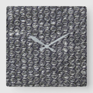 Horloge Carrée enveloppement de bulle noire