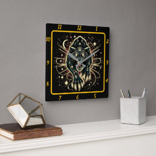 Horloge Carrée Épaisseur de la cuillère de néon