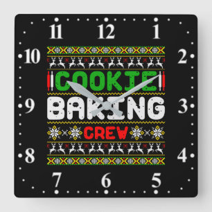 Horloge Carrée Équipe de cuisson de biscuits-50000