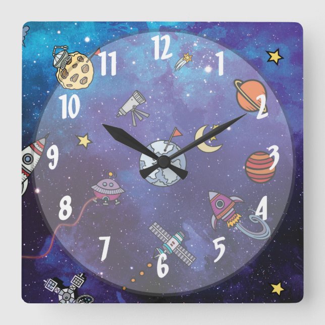 Horloge Carrée Espace des enfants (Recto)