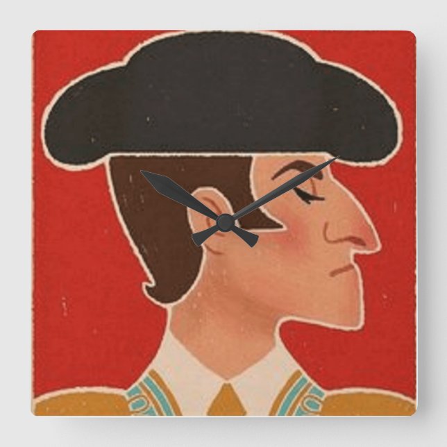 Horloge Carrée Espagnol Matador (Recto)