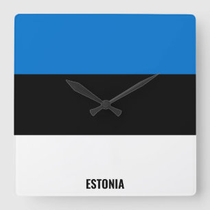 Horloge Carrée Estonia Patriotic